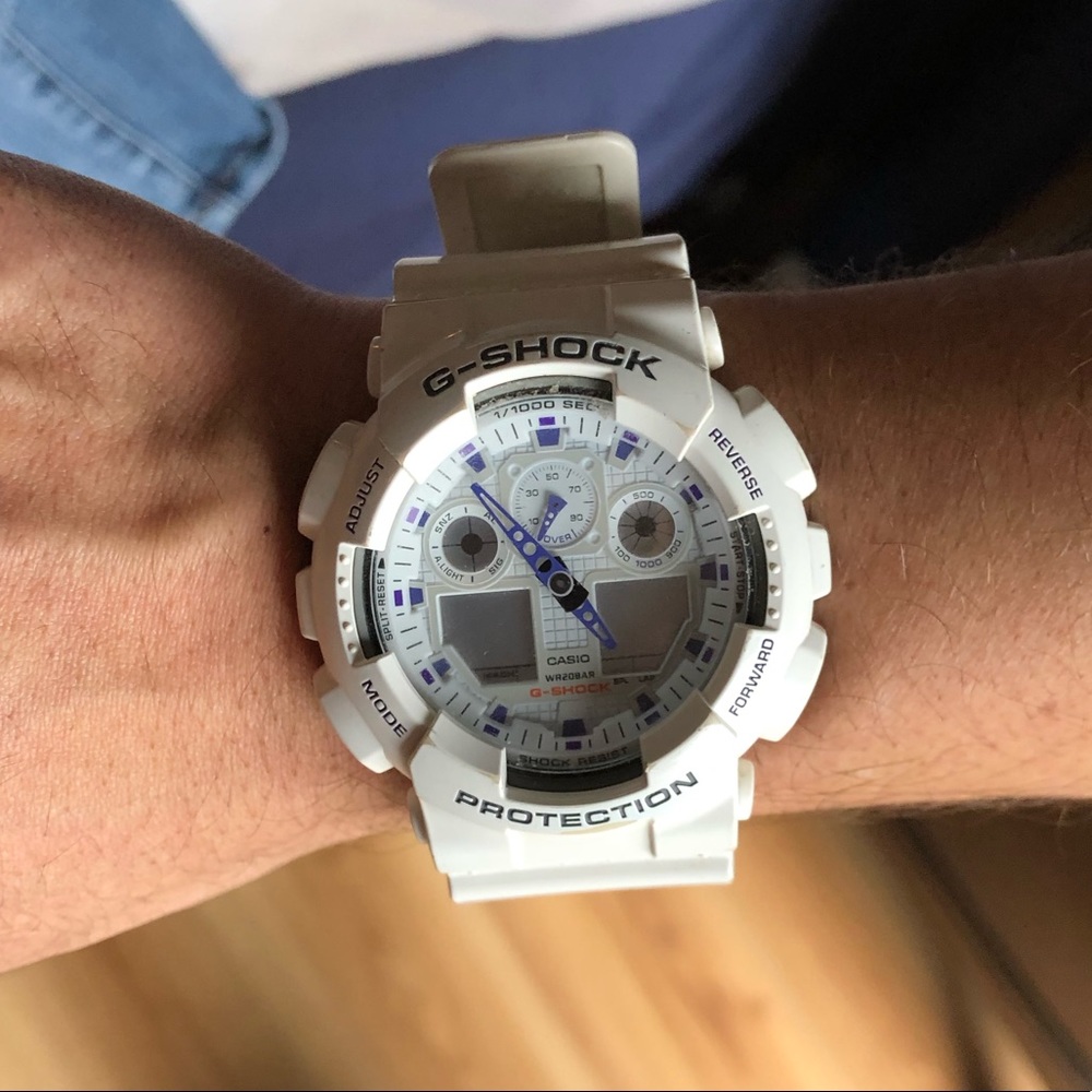 White G-Shock watch